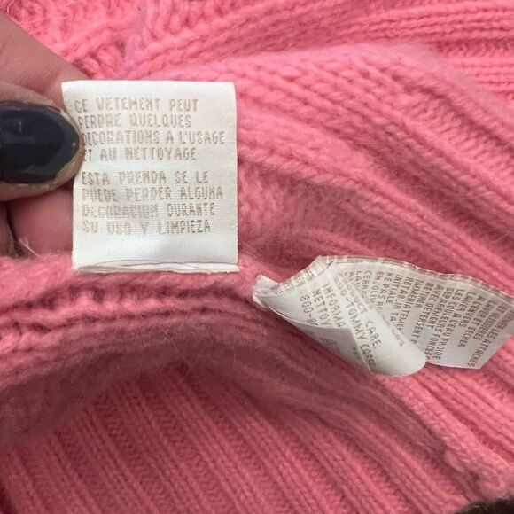 Vintage Tommy Hilfiger Angora Wool cable knit cardigan sweater. Size Large - Picture 10 of 10